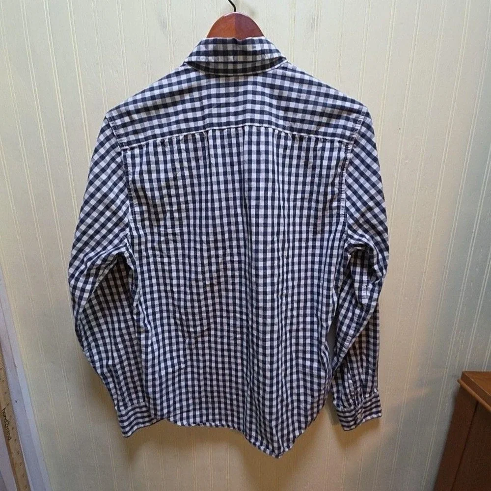 Levi's Shirt Mens Medium Blue Check Long‎ Sleeve Button-Down Cotton Casual